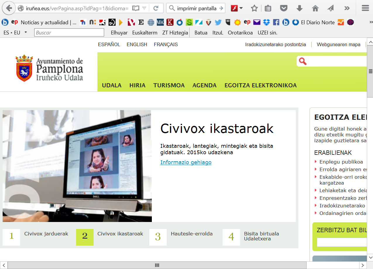 Martxan dago 'iruñea.eus' webgunea