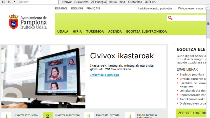 Martxan dago 'iruñea.eus' webgunea