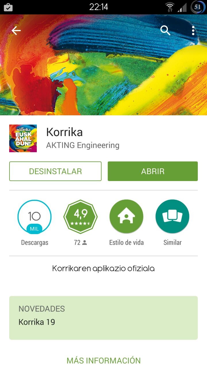 Korrikaren app-a