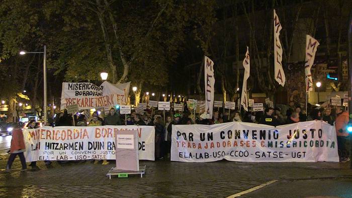 Misericordia etxeko langileak greba mugagabera joateko prest