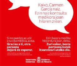 Medikuaren hitzorduetara abisatu gabe joaten ez direnentzako kanpaina