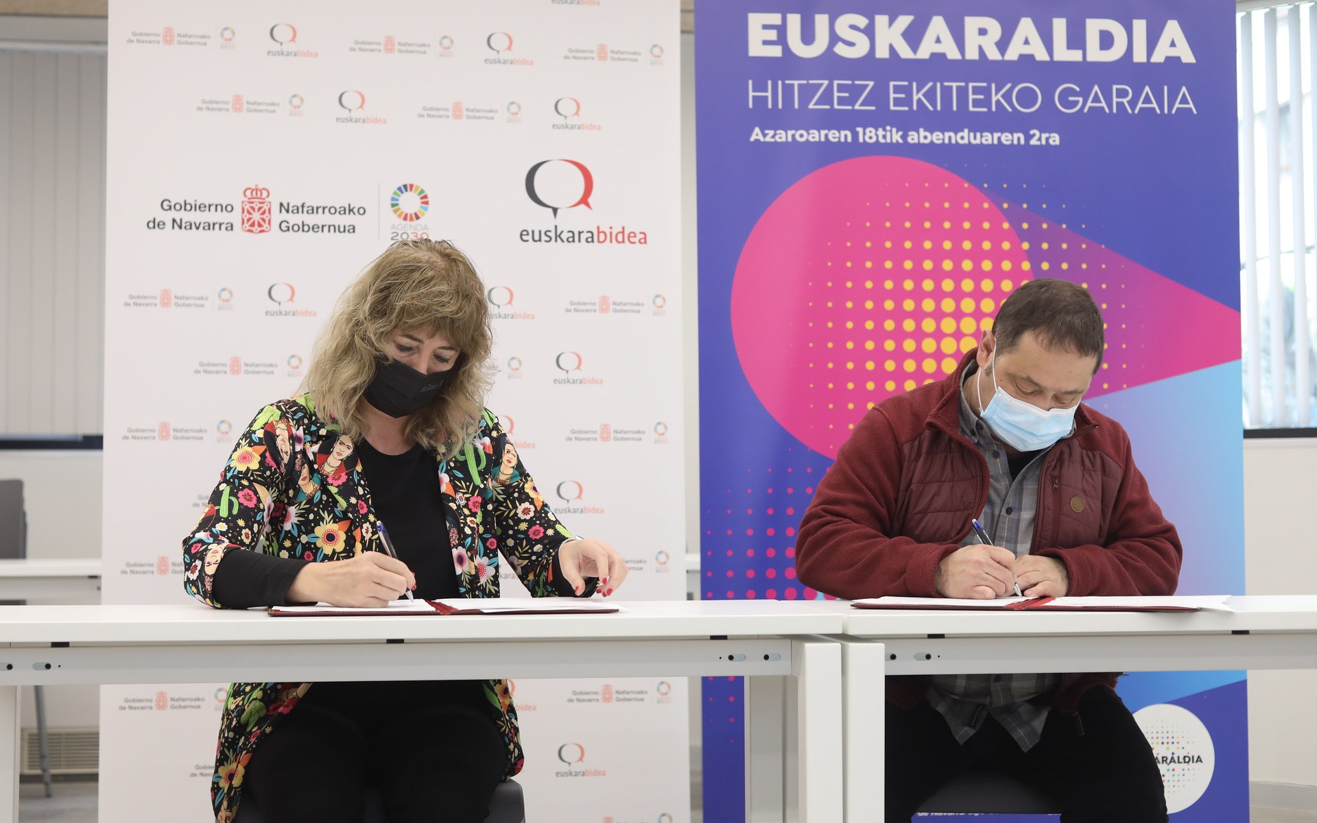 Topaguneak eta Gobernuak Euskaraldia "gauzatzeko" hitzarmena sinatu dute