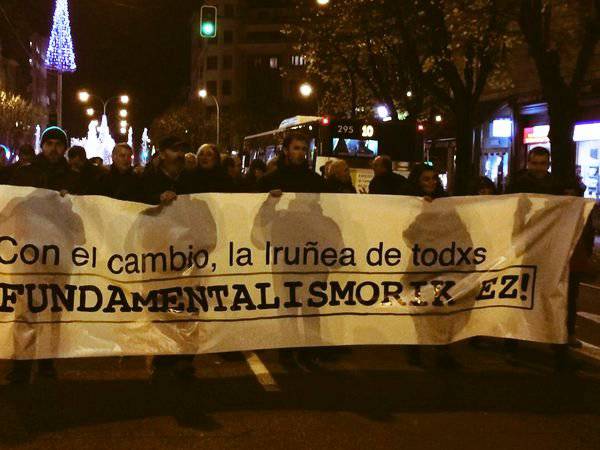Fundamentalismoaren aurkako protesta egin dute