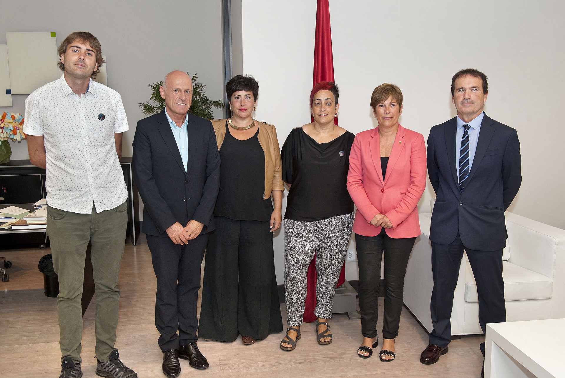 Nafarroa Oinez 2018ko antolatzaileei harrera egin diete Barkos Lehendakariak eta Solana kontseilariak