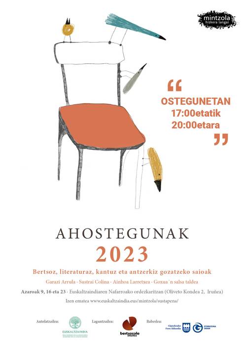 Ahostegunak: Bertsoz, literaturaz, kantuz eta antzerkiz gozatzeko saioak