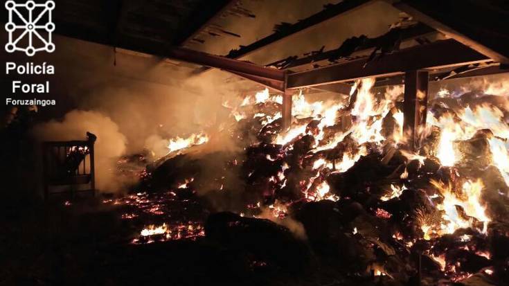 Ziordiko etxalde bat erre da bart gauean