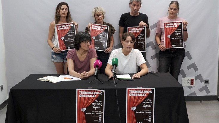 Irune Costa (LAB): “Langileen Estatutua bera ere ez da bermatzen ikus-entzunezko teknikarien sektorean”