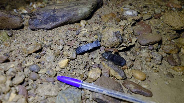 Paleolito garaiko hamalau grabatu aurkitu dituzte Alkerdiko koban