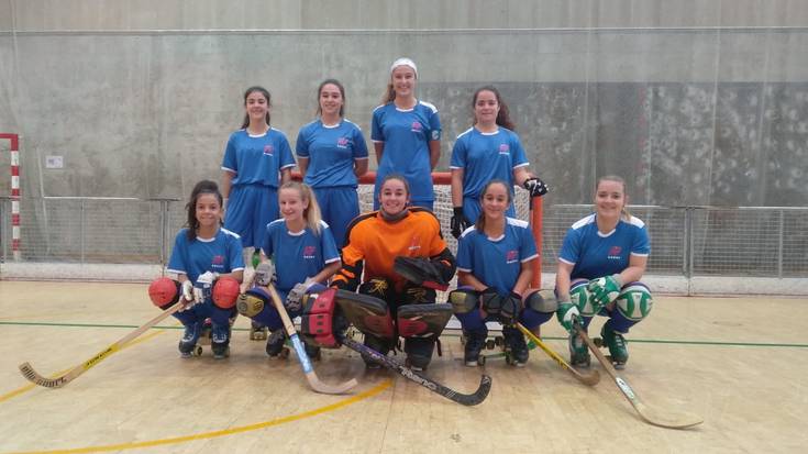 Emakumezkoen Patin Hockey 1. Iparralde Ligan bi talde nafar parte hartzen ari dira 