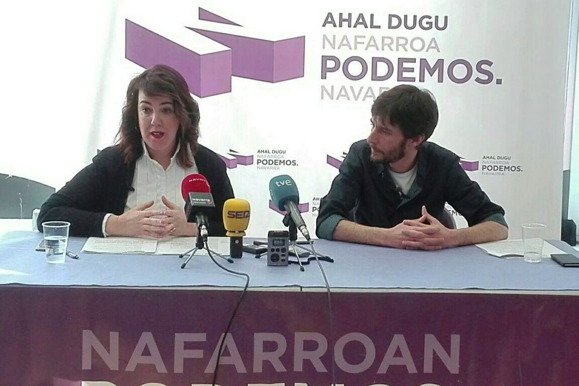 Ahal Dugu-ko parlamenturako zerrendako bigarren eta hirugarren, Ainhoa Aznarez eta Ivan Mendez