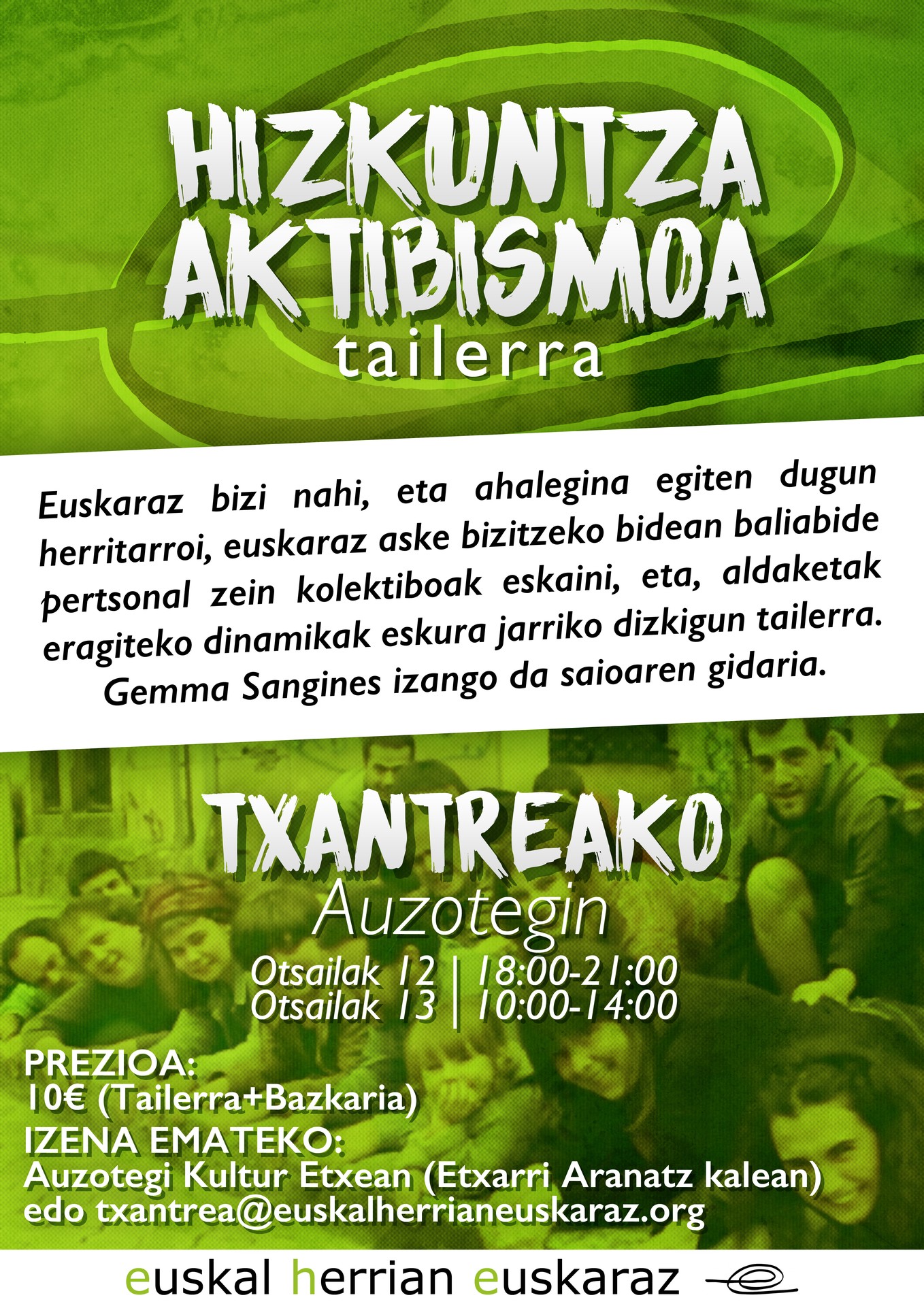 "Hizkuntza aktibismoa" tailerra