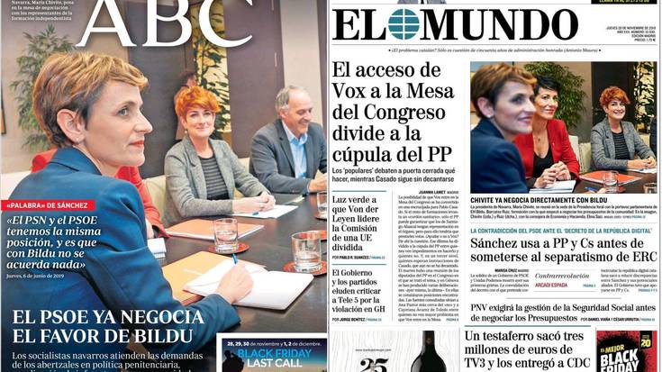 Nafarroa, Espainiako prentsaren jo puntuan