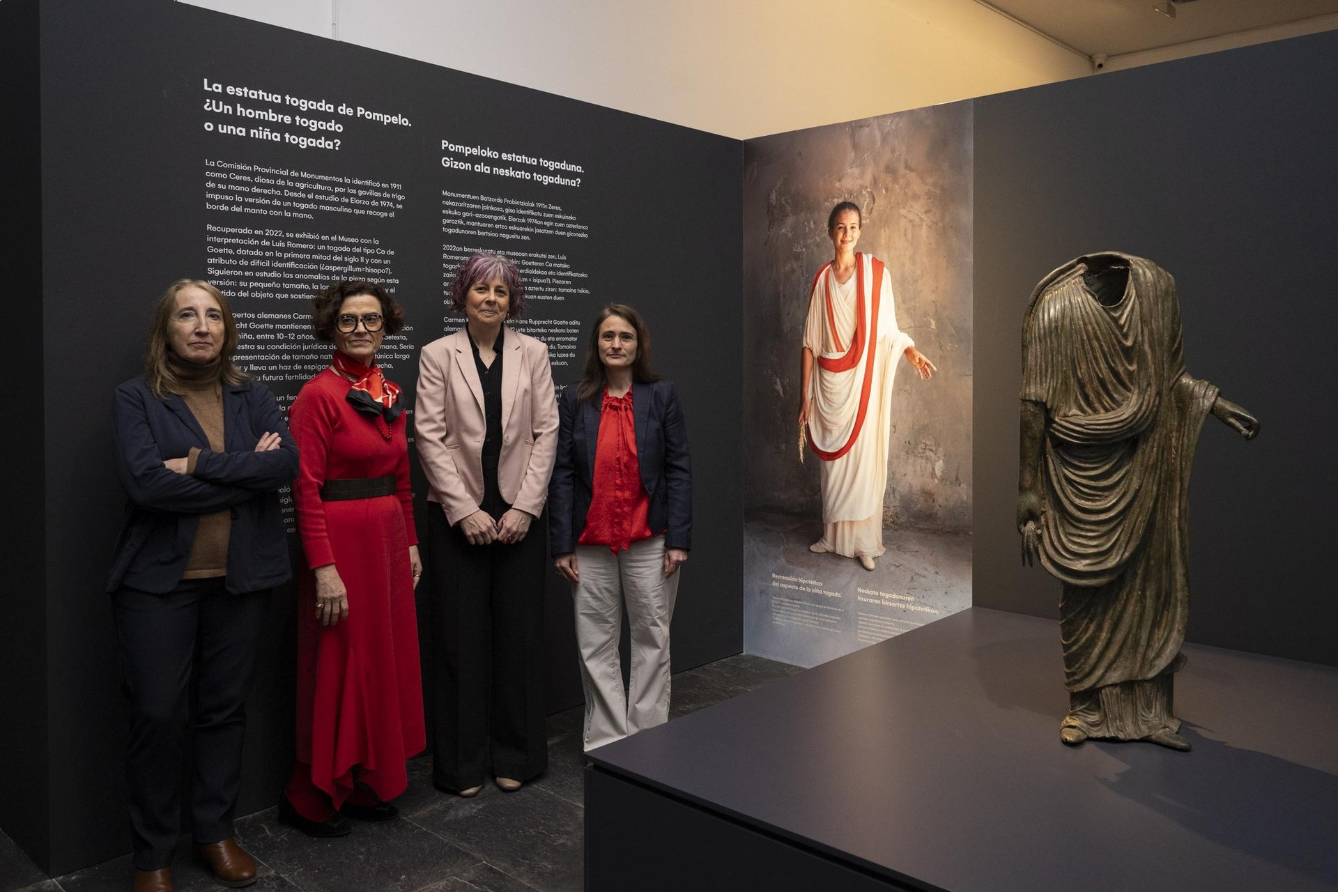 Pompeloren estatua togaduna Nafarroako Museoan ikusgai