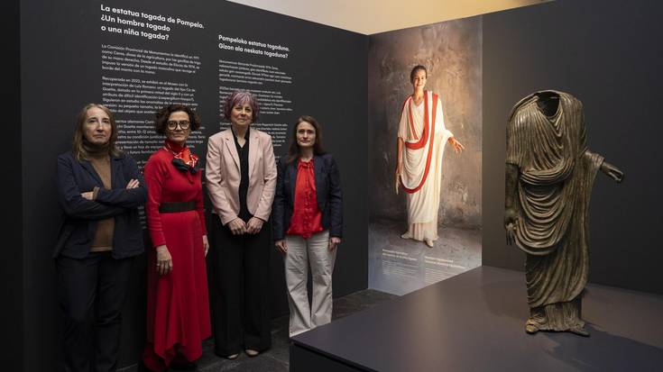 Pompeloren estatua togaduna Nafarroako Museoan ikusgai