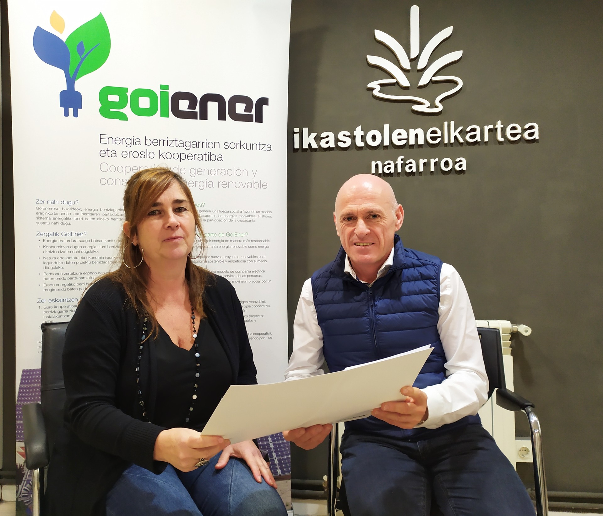 Elkarlanerako hitzarmena sinatu dute Nafarroako Ikastolen Elkarteak eta GOIENER kooperatibak