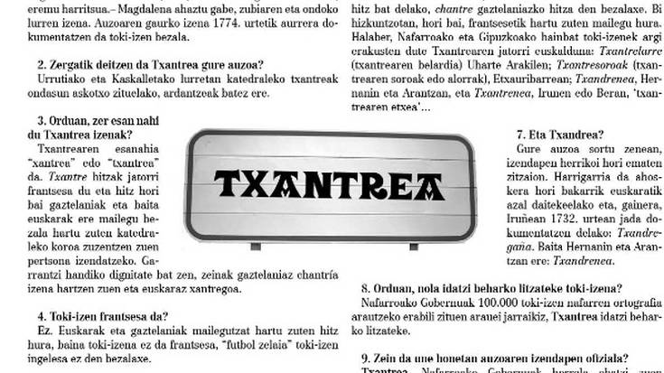 Txantrea toki-izenaren dekalogoa
