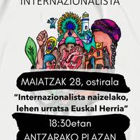 HITZALDIA: Internazionalista naizelako lehen urratsa Euskal Herria