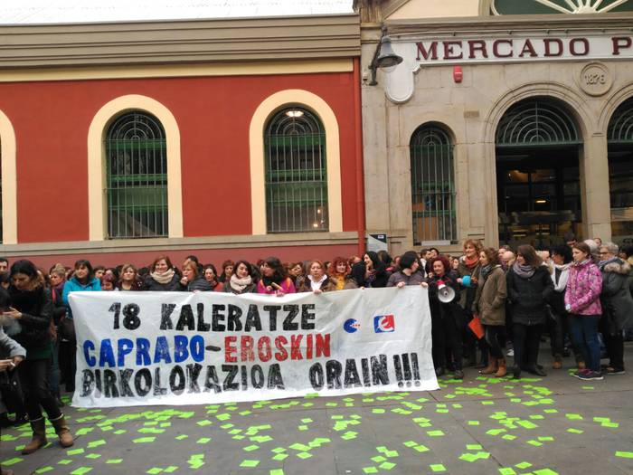 Kaleratzeen kontra hiru eguneko greba egiten ari dira Capraboko langileak