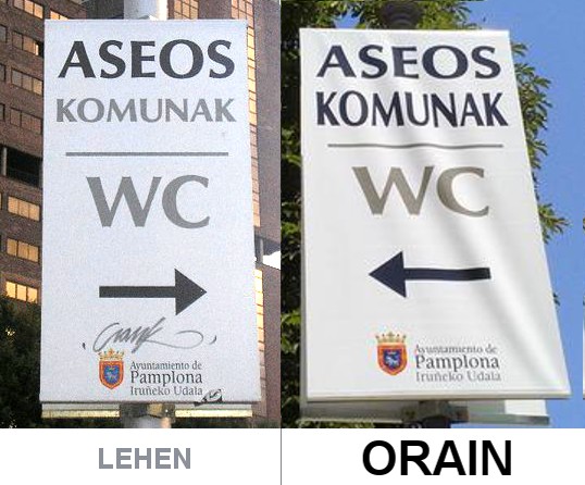 Aldaketa Iruñeko Udalaren kale karteletara iritsi da