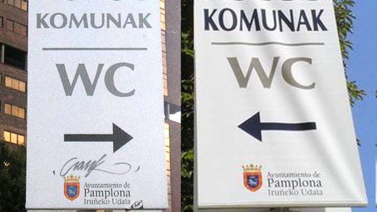 Aldaketa Iruñeko Udalaren kale karteletara iritsi da