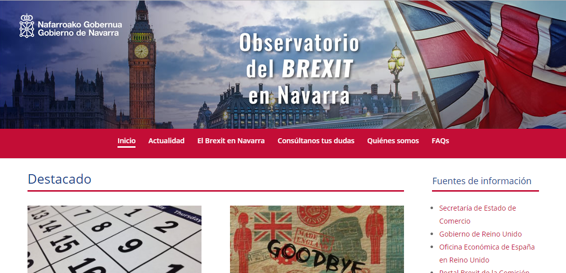 Nafarroako enpresei Brexitari buruzko informazioa emateko webgunea sortu du gobernuak