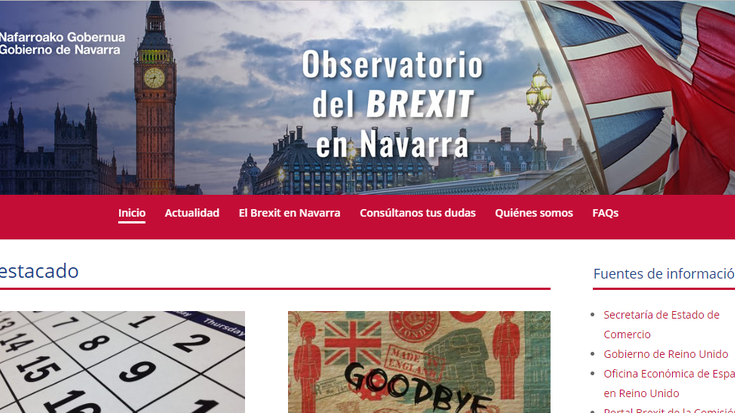 Nafarroako enpresei Brexitari buruzko informazioa emateko webgunea sortu du gobernuak