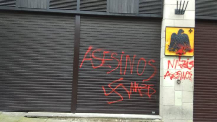 Alde Zaharrean pintaketa faxistak egin dituztela salatu du Sortuk