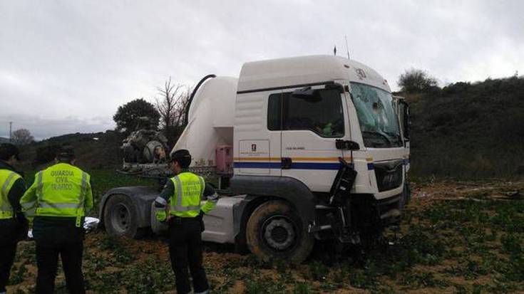 Alfaroko kamioi gidari bat hil da Puiu eta Garinoainen arteko autopistan