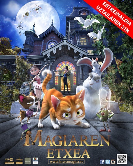 "Magiaren Etxea" pelikula uztailaren 31tik aurrera Golem La Morean, euskaraz.