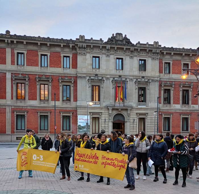 Haur eskoletako ratioen jaitsiera, kudeaketa publikoa eta soldatak eguneratzea galdegin dute hezitzaileek