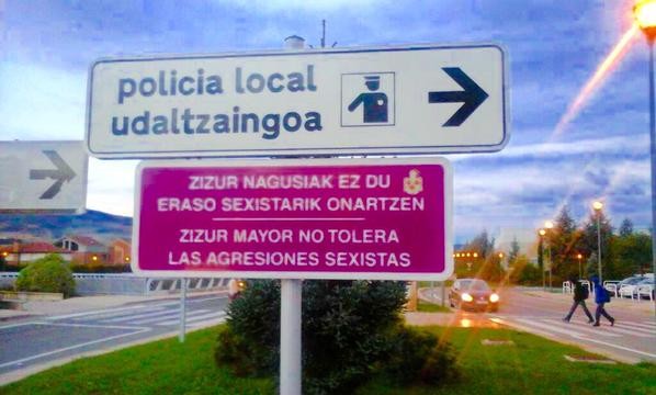 Genero indarkeriaren aurkako kartelak jarri dituzte Zizur Nagusian