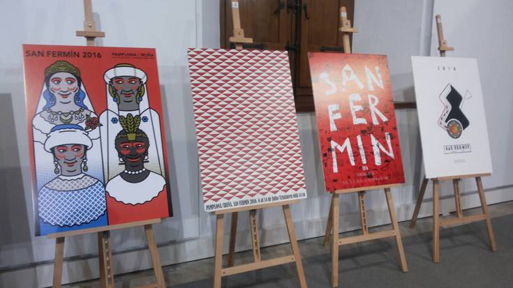 Sanferminetako kartel lehiaketara aurkeztutako afixak dendetan erakutsiko dituzte