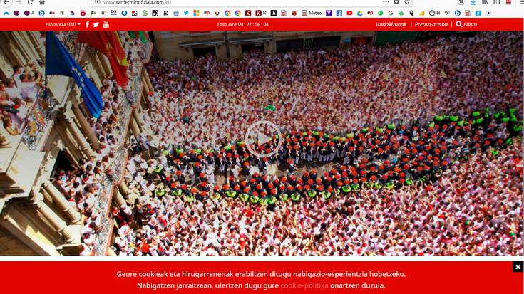 Erraldoiak eta peñak une oro non diren jakiteko aukera eskainiko du sanferminen aplikazioak 
