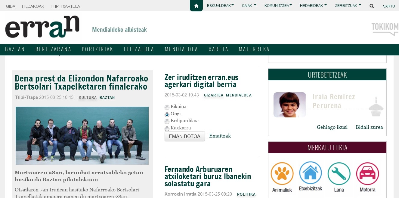 erran.eus agerkari digitala jarri dute abian Ttipi-Ttapak eta Xorroxinek