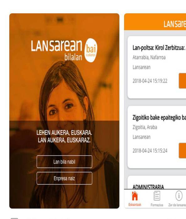 Abian da 'Lansarean App': lan aukera euskaraz izatea errazten duen aplikazioa