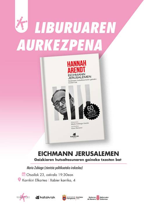 'Eichmann Jerusalemen' liburuaren aurkezpena