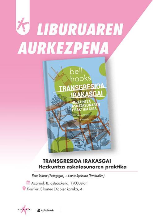 'Transgresioa irakasgai' liburuaren aurkezpena