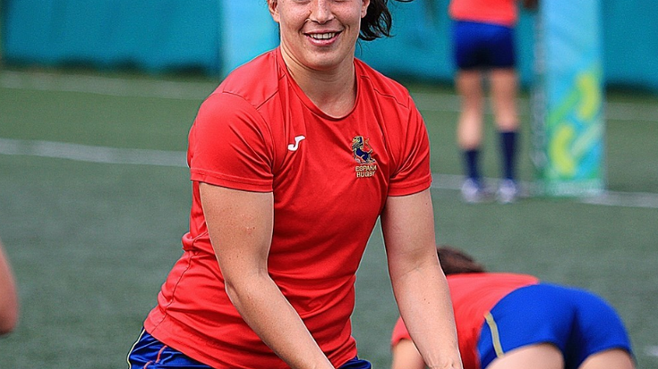 Saioa Jaurena errugbi jokalari geldiezina