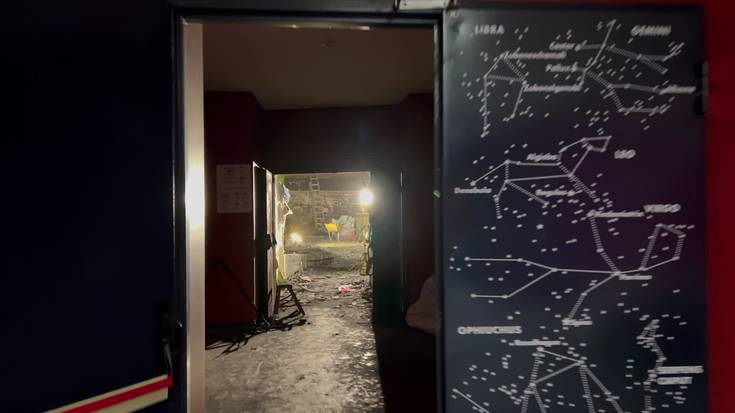 Iruñeko Planetarioan hondakinak kentzeko lanak hasi dira urtarrileko sutearen ondoren