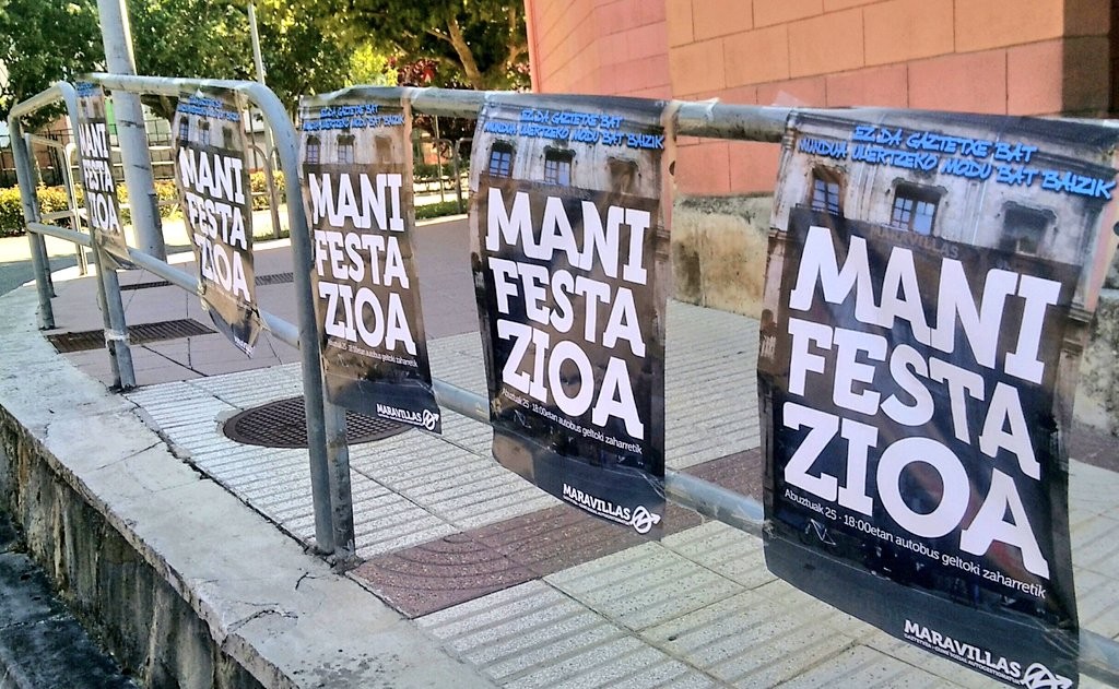 Maravillas gaztetxearen aldeko manifestazioa deitu dute urtarrilaren 19rako