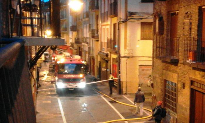 Sutea izan da Karmen kaleko etxebizitza batean