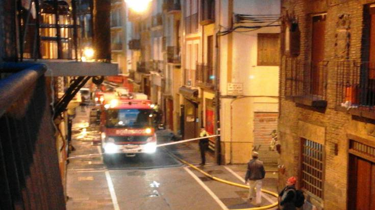 Sutea izan da Karmen kaleko etxebizitza batean