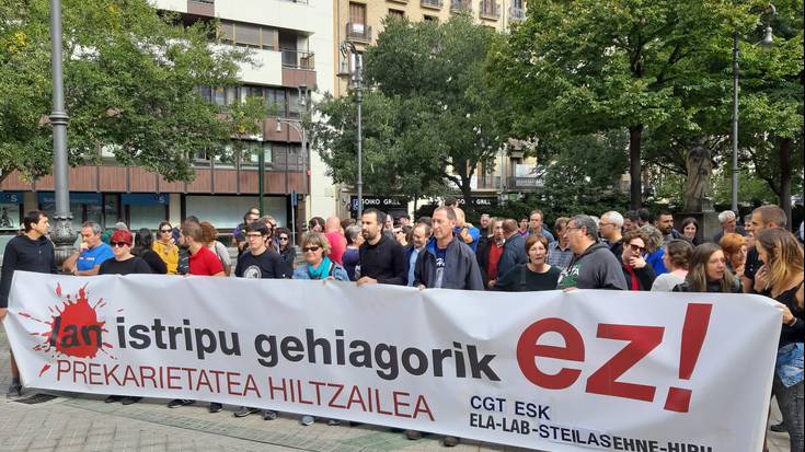 Sindikatuek Erripagañako lan istripua salatu dute