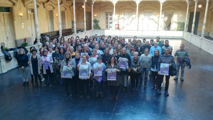 Indarkeria matxistaren aurka mugitzera deitu dute Nafarroako 80 toki entitatek