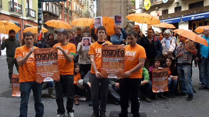 Gaur manifestazioa egingo dute Iruñean, astelehenean Madrilen hasiko den epaiketaren aurka