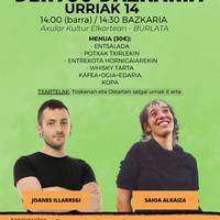 Bertso bazkaria Joanes Illarregi eta Saioa Alkaizarekin