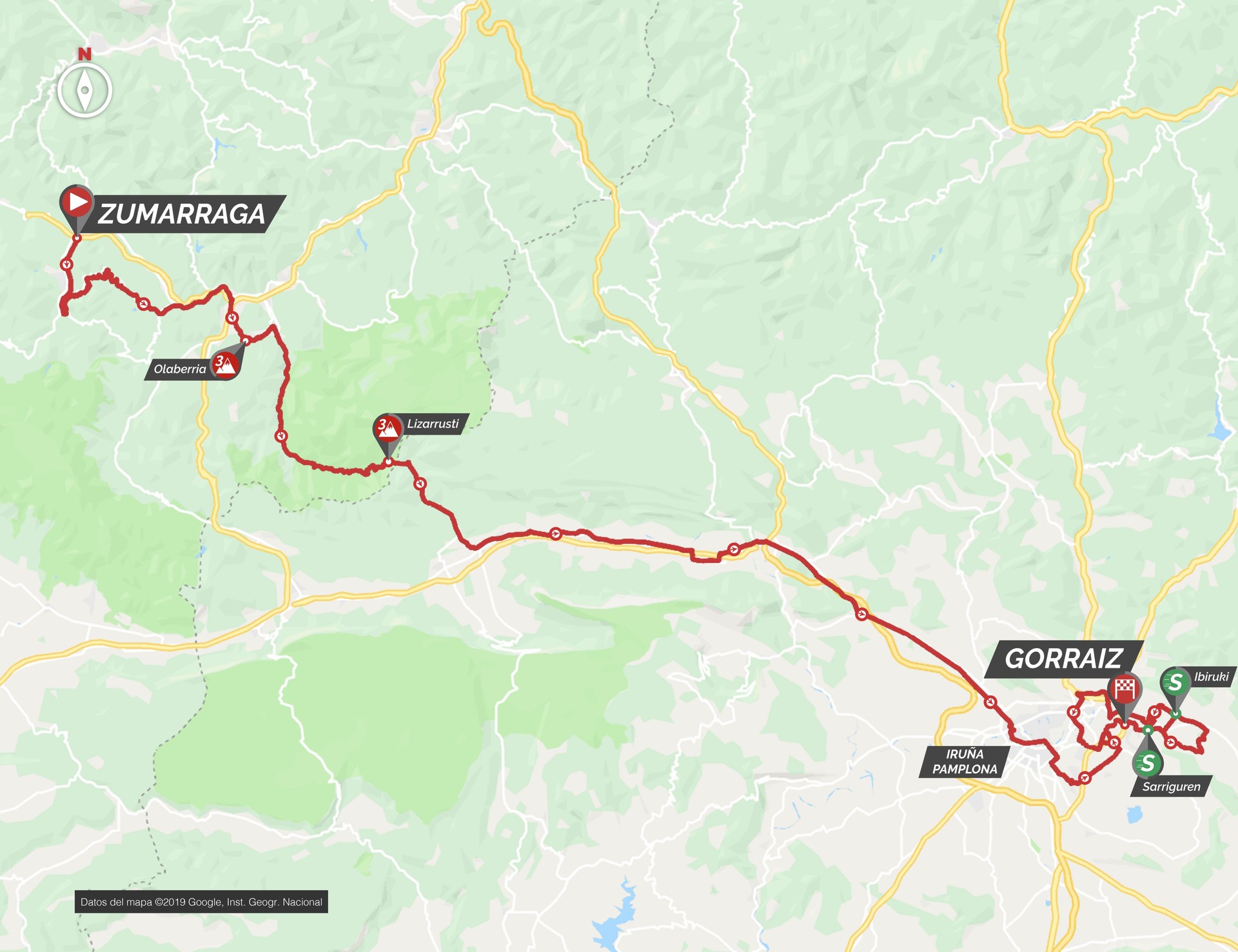 Zumarraga eta Gorraiz lotuko ditu bihar Euskal Herriko Itzuliko bigarren etapak