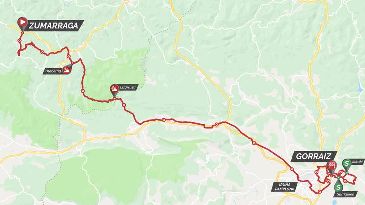 Zumarraga eta Gorraiz lotuko ditu bihar Euskal Herriko Itzuliko bigarren etapak