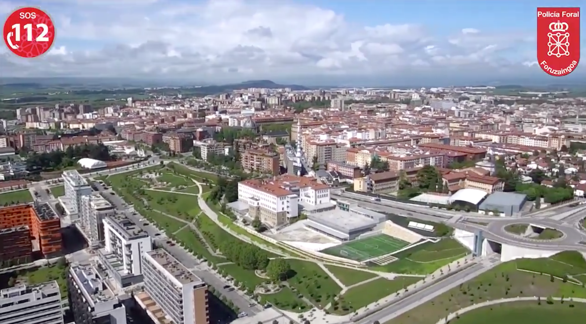 Iruñerria, dron baten begiradapean