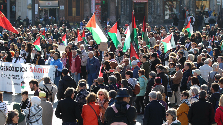 Palestinaren aldeko manifestazioa eginen dute gaur Agoitzen